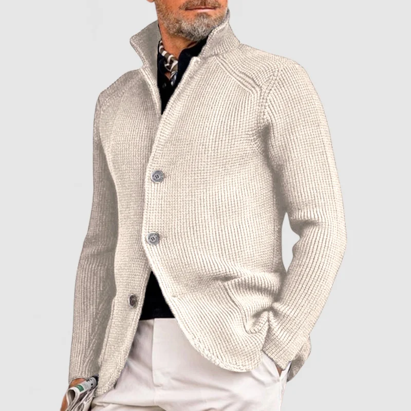 André Gilet Tricoté Élégant – Laine Mélangée, Confort & Style Intemporel Homme - Image 3