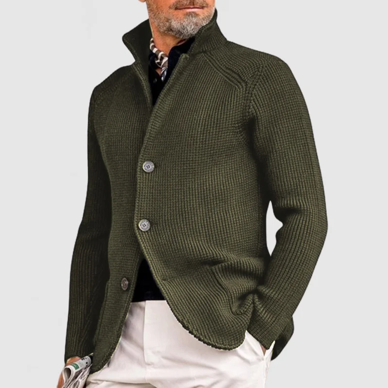 André Gilet Tricoté Élégant – Laine Mélangée, Confort & Style Intemporel Homme - Image 6