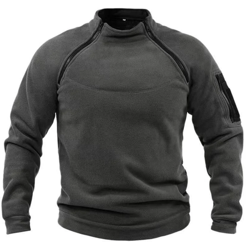 Calix Haut Col Zippé pour Homme – Manches longues avec poche sur la manche et surpiqûres structurées - Image 4