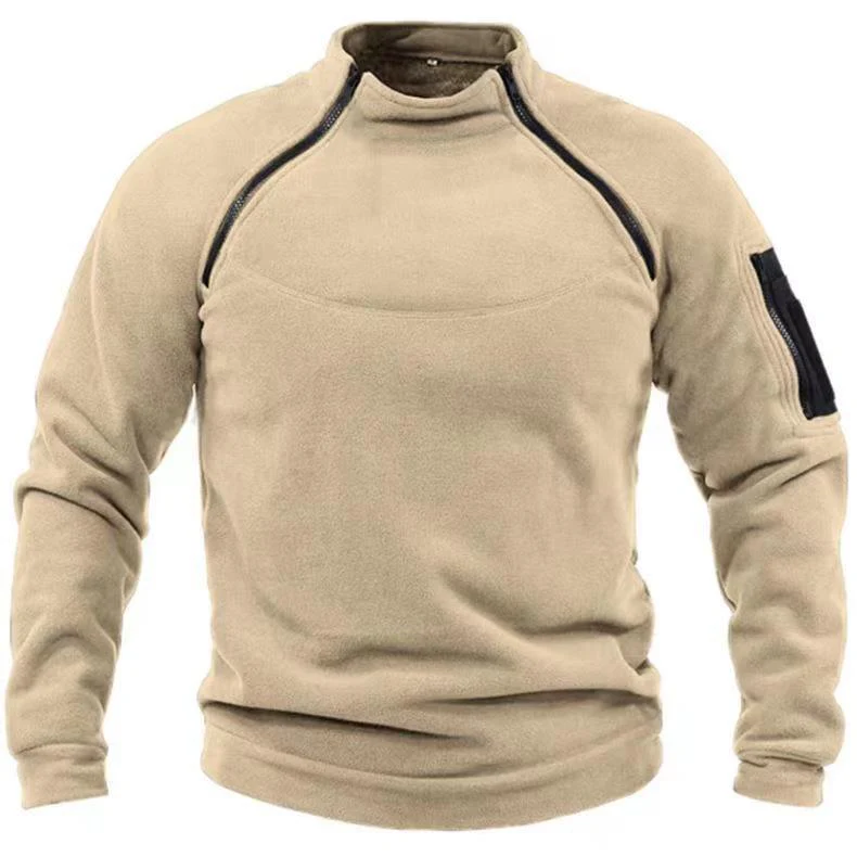 Calix Haut Col Zippé pour Homme – Manches longues avec poche sur la manche et surpiqûres structurées - Image 5