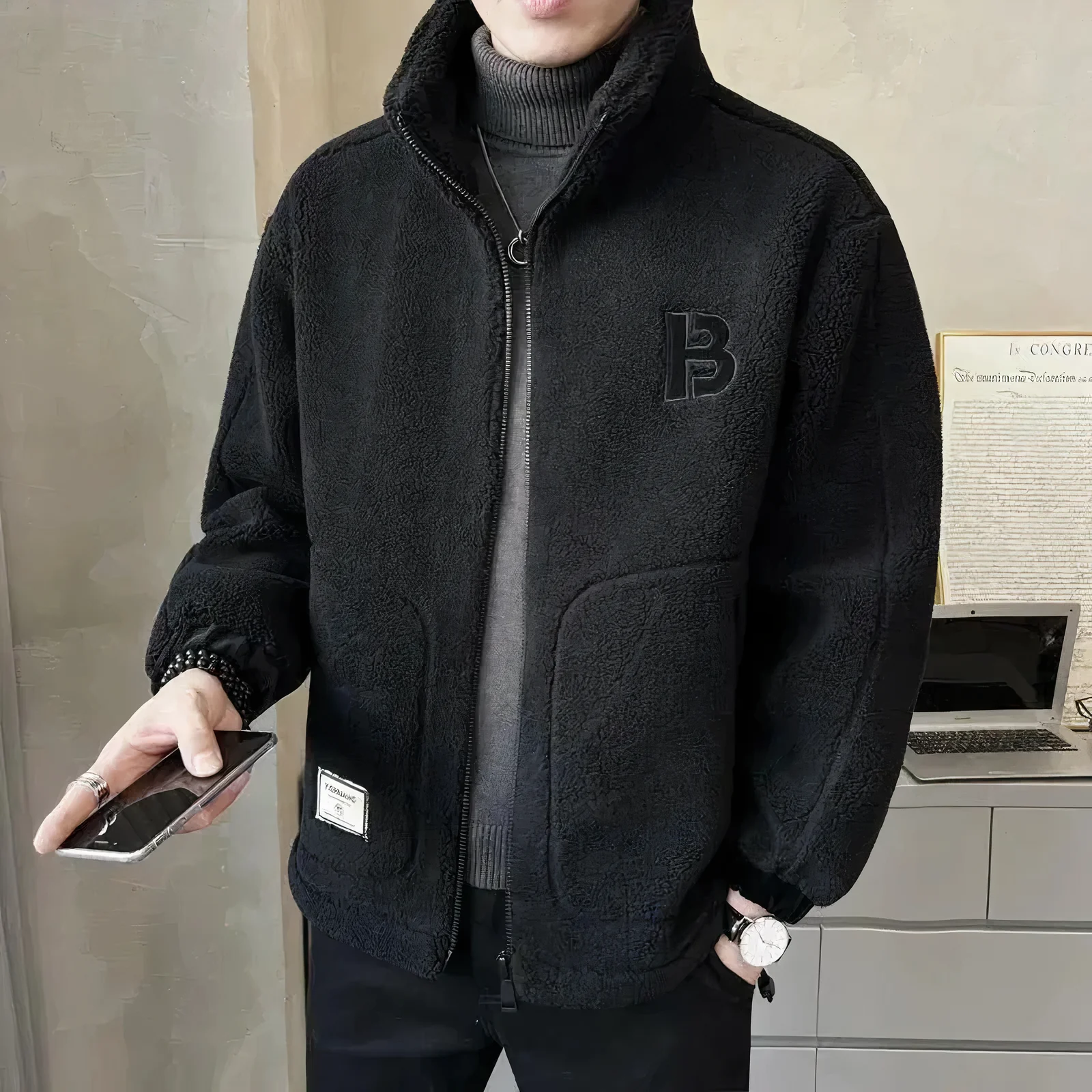 Carlo Veste Polaire Homme – Polaire Douce et Chaude au Style Décontracté et Moderne - Image 4