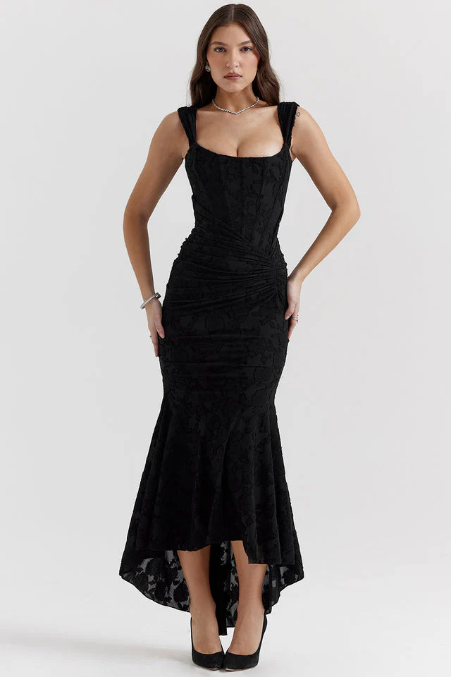 Catalina Robe de Soirée Femme – Robe Élégante en Dentelle avec Coupe Féminine pour Occasions Spéciales - Image 3