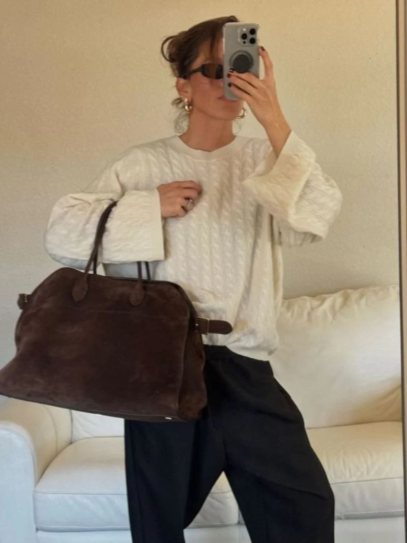 Celine Sac Bandoulière Femme – Sac en Cuir de Luxe pour Usage Quotidien, Travail et Voyage - Image 11