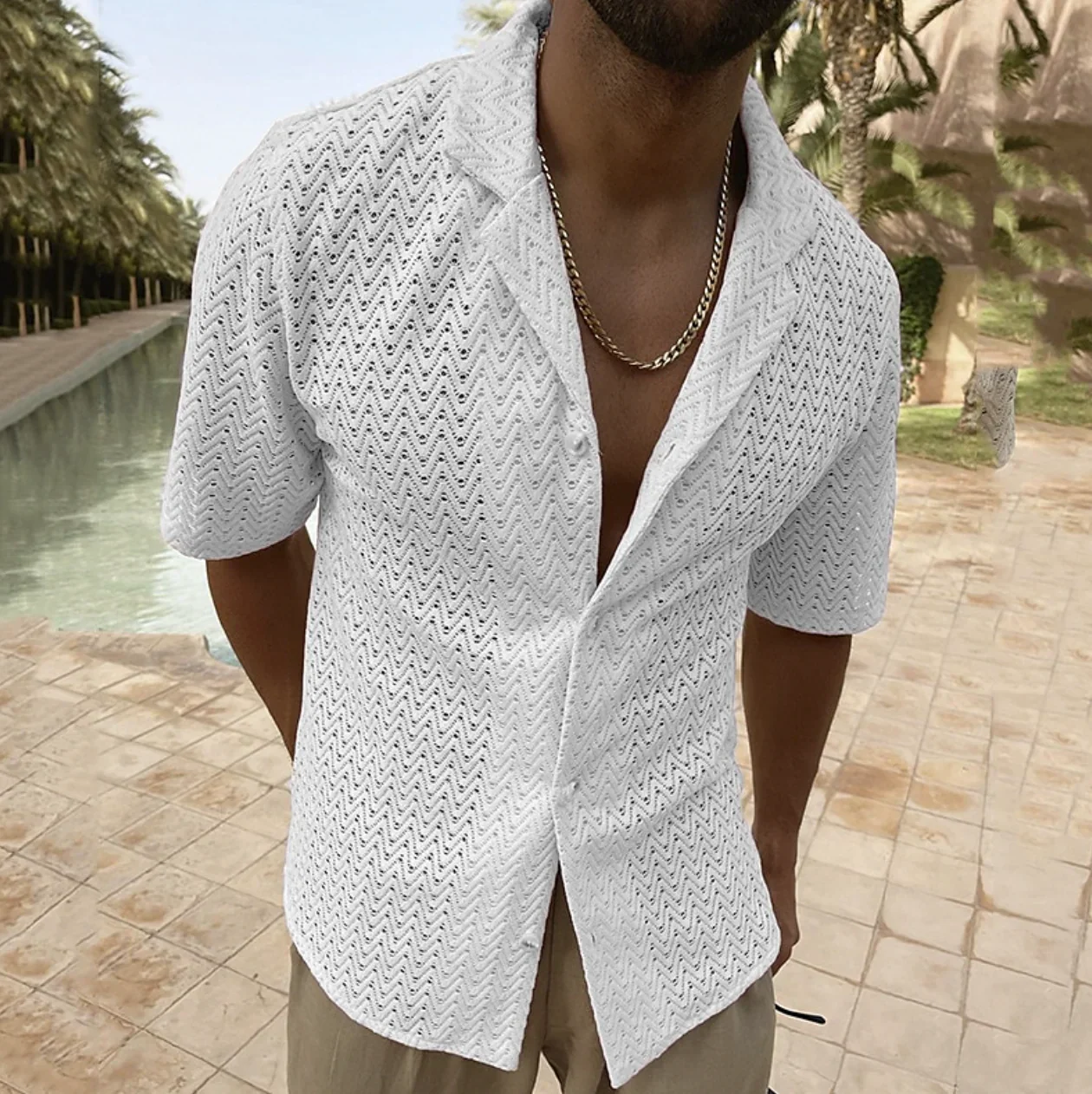 Chemise à Manches Courtes Homme Vince – Coton Léger, Respirant & Coupe Décontractée pour les Journées d'Été - Image 3