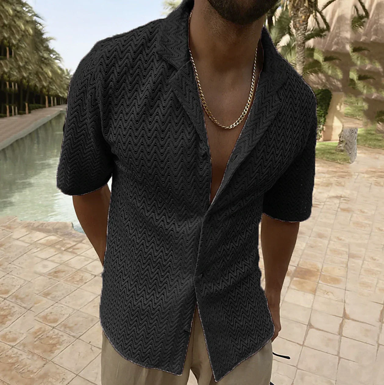 Chemise à Manches Courtes Homme Vince – Coton Léger, Respirant & Coupe Décontractée pour les Journées d'Été - Image 4