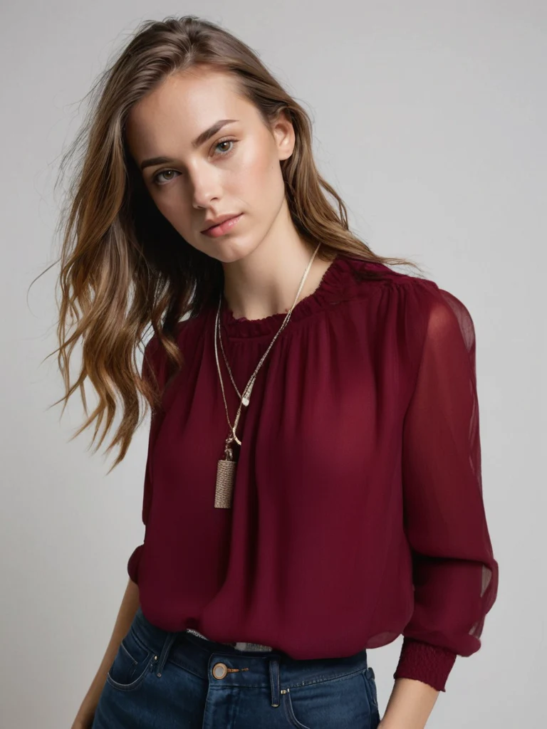 Chemisier Erin pour femmes - Top élégant à manches longues dans des couleurs classiques et une coupe confortable - Image 10