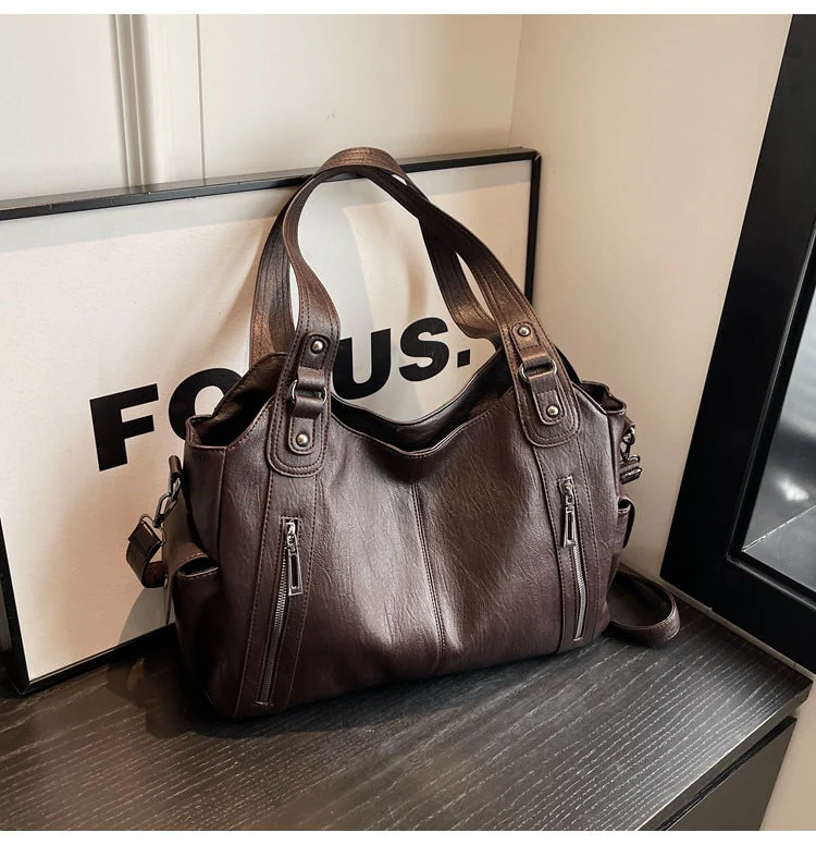 Clara Sac à Main Femme – Sac en Cuir Élégant avec Compartiments Spacieux & Détails Zippés - Image 6