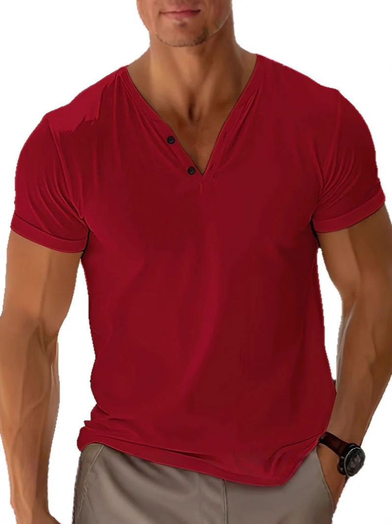 Damon T-Shirt Homme Été – T-Shirt Uni à Manches Courtes en Coton Léger et Respirant - Image 9