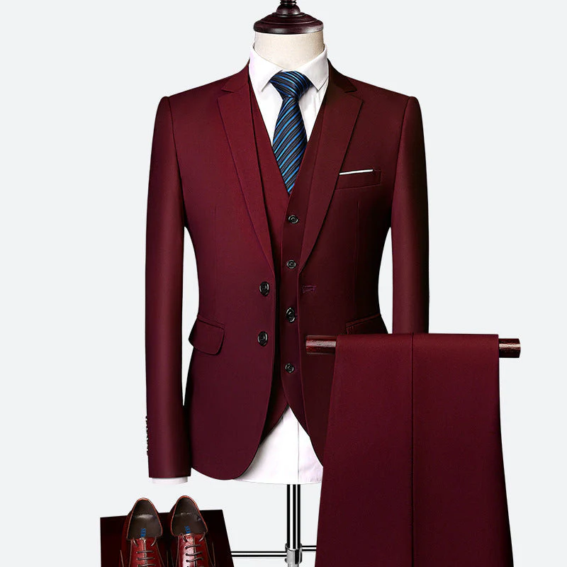 David Costume Homme – Élégant Costume 3 Pièces, Respirant & Confortable pour Mariages & Affaires - Image 10