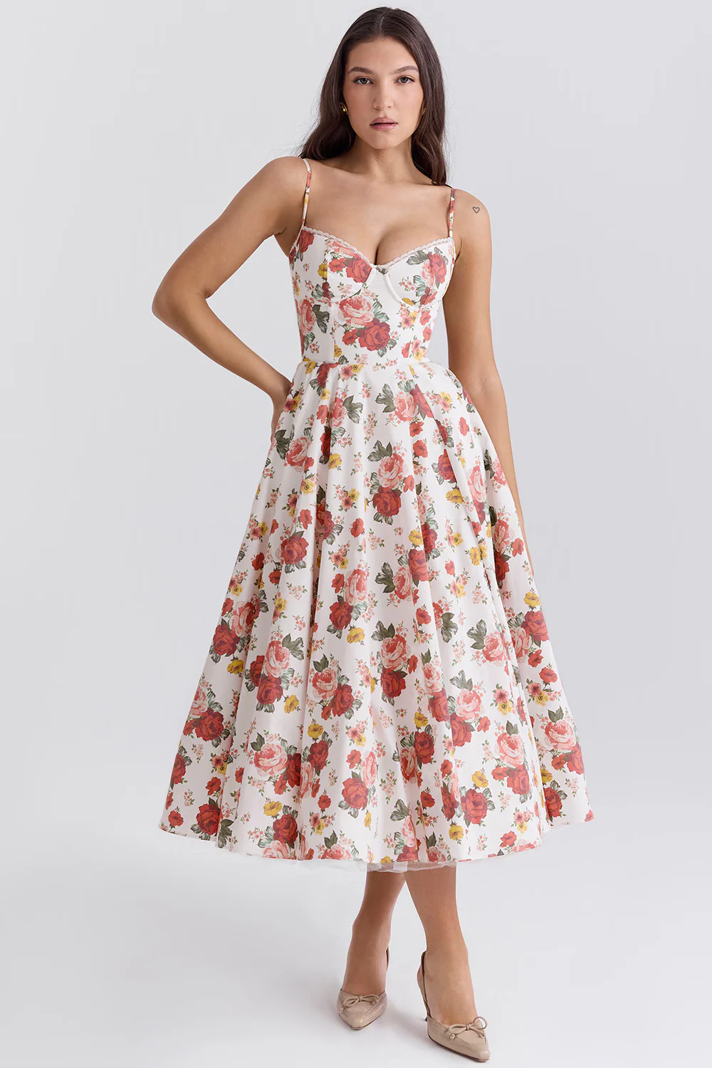 Dawn Robe Midi Femme – Élégante Robe en Tulle avec Bretelles Réglables & Coupe Confortable - Image 13
