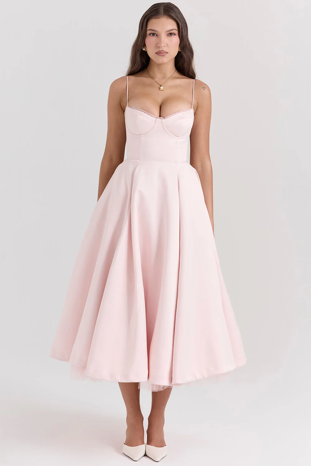 Dawn Robe Midi Femme – Élégante Robe en Tulle avec Bretelles Réglables & Coupe Confortable - Image 4