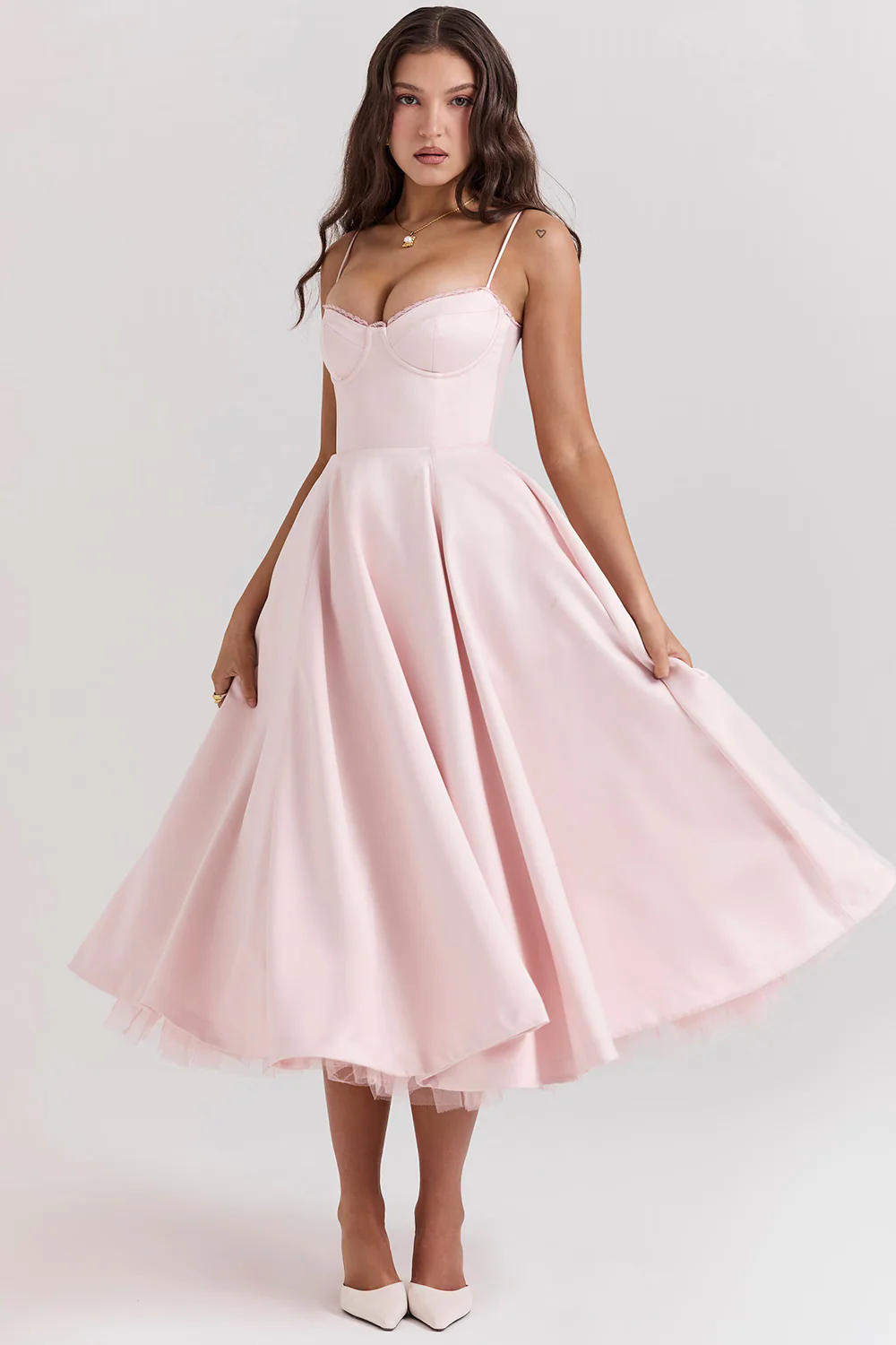 Dawn Robe Midi Femme – Élégante Robe en Tulle avec Bretelles Réglables & Coupe Confortable - Image 5