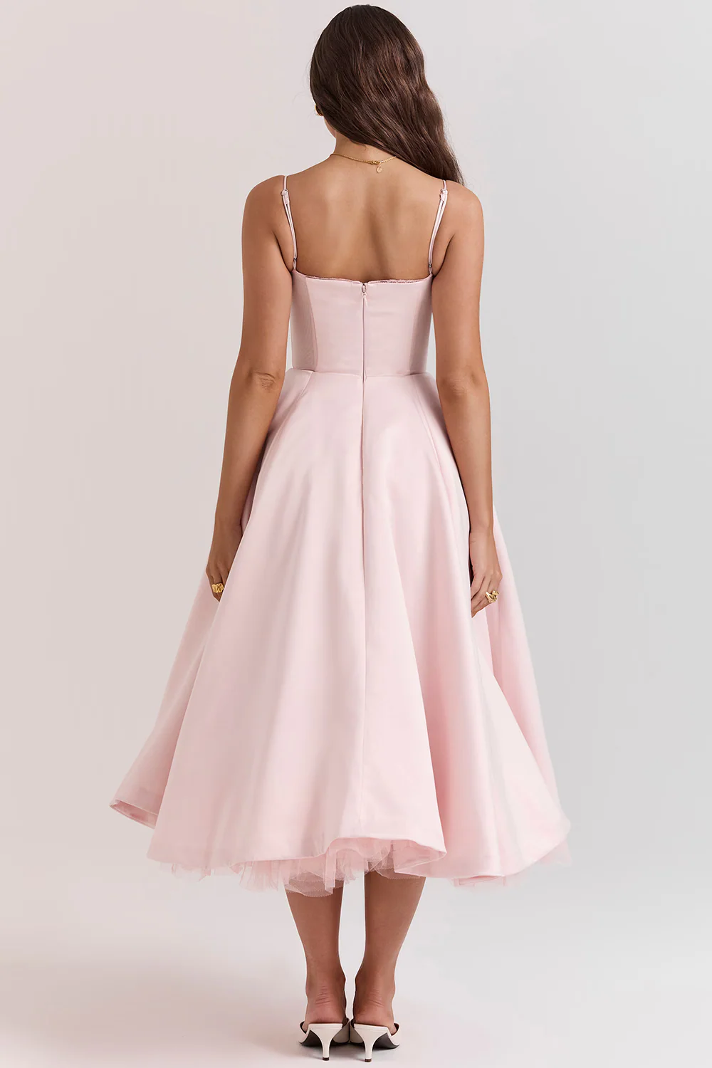 Dawn Robe Midi Femme – Élégante Robe en Tulle avec Bretelles Réglables & Coupe Confortable - Image 6