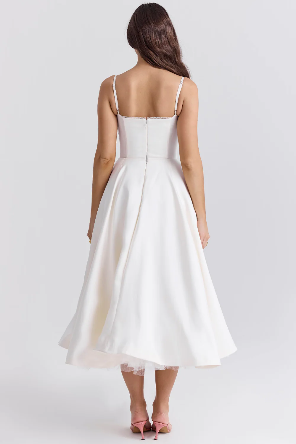 Dawn Robe Midi Femme – Élégante Robe en Tulle avec Bretelles Réglables & Coupe Confortable - Image 9