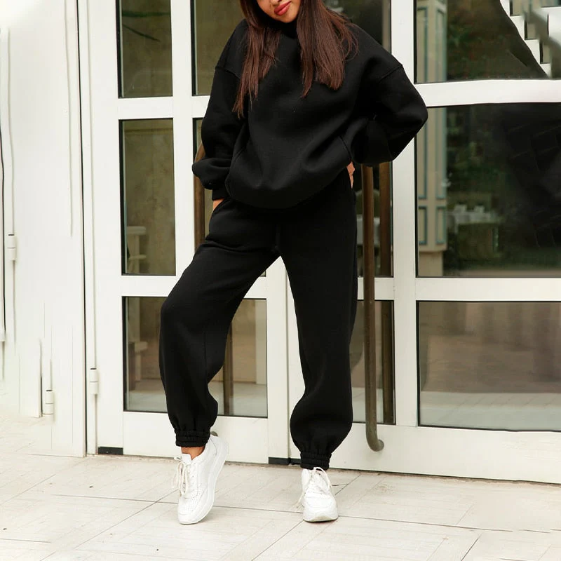 Delaney Ensemble Jogging Oversize Femme – Tenue Décontractée & Confort Moderne avec Haut et Pantalon - Image 4