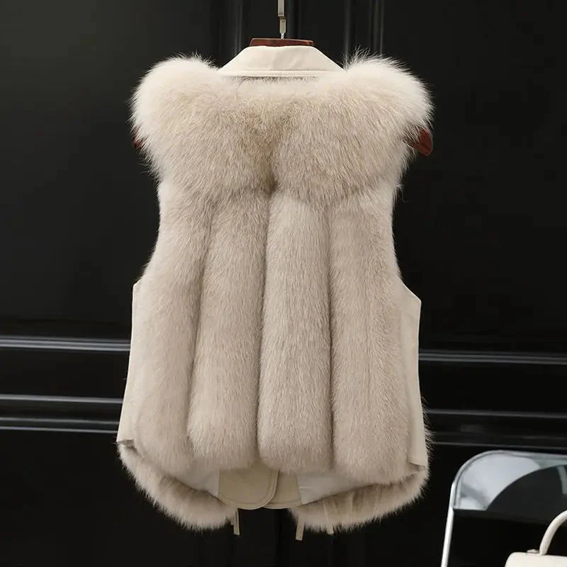 Dilara Gilet Femme en Fausse Fourrure – Design Élégant avec Coupe Ajustable & Doublure Douce - Image 3
