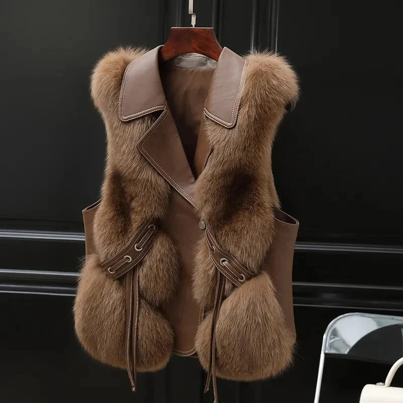 Dilara Gilet Femme en Fausse Fourrure – Design Élégant avec Coupe Ajustable & Doublure Douce - Image 8