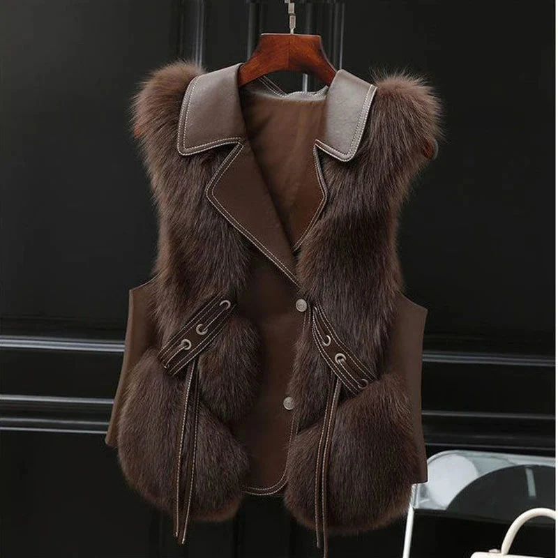Dilara Gilet Femme en Fausse Fourrure – Design Élégant avec Coupe Ajustable & Doublure Douce - Image 9
