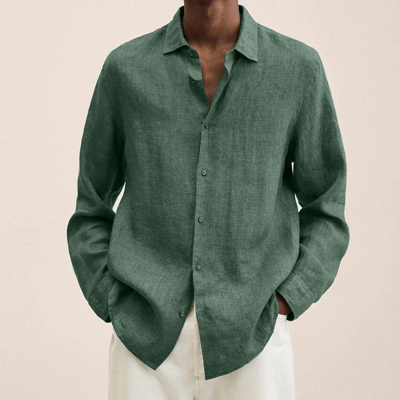 Giovanni Chemise Homme – Lin Respirant, Manches Longues, Design Classique & Élégant - Image 5