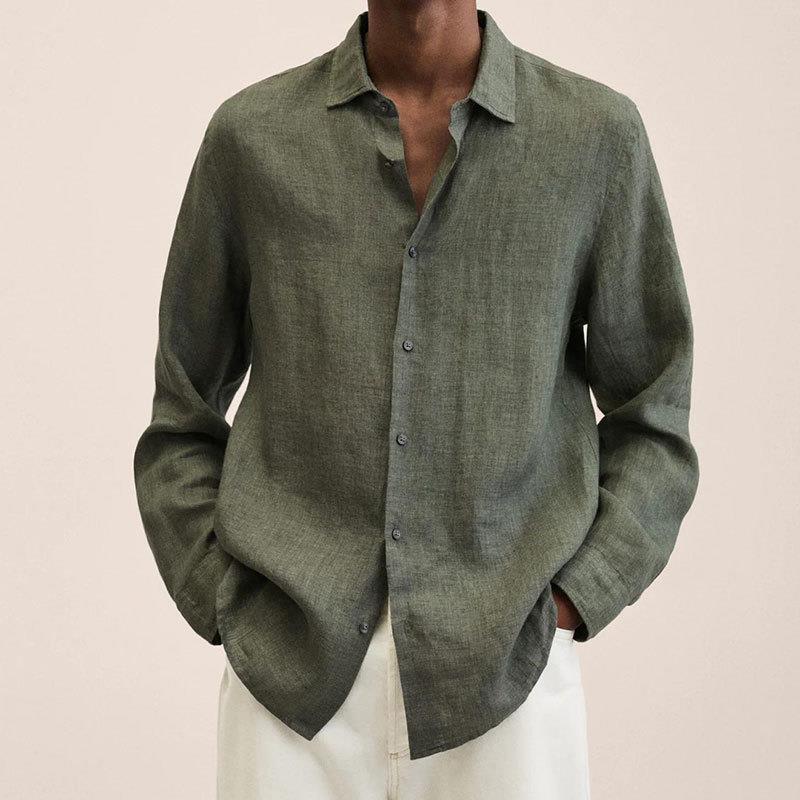 Giovanni Chemise Homme – Lin Respirant, Manches Longues, Design Classique & Élégant - Image 7
