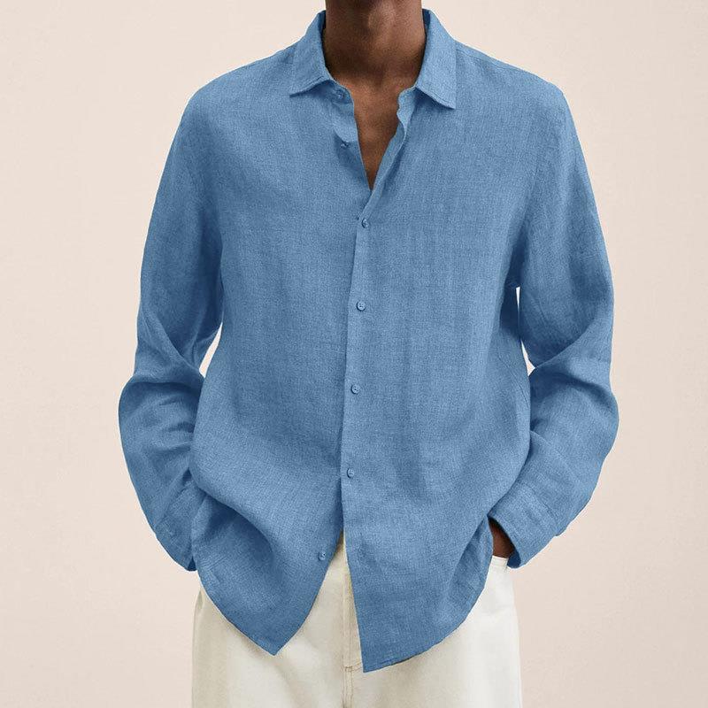 Giovanni Chemise Homme – Lin Respirant, Manches Longues, Design Classique & Élégant - Image 9