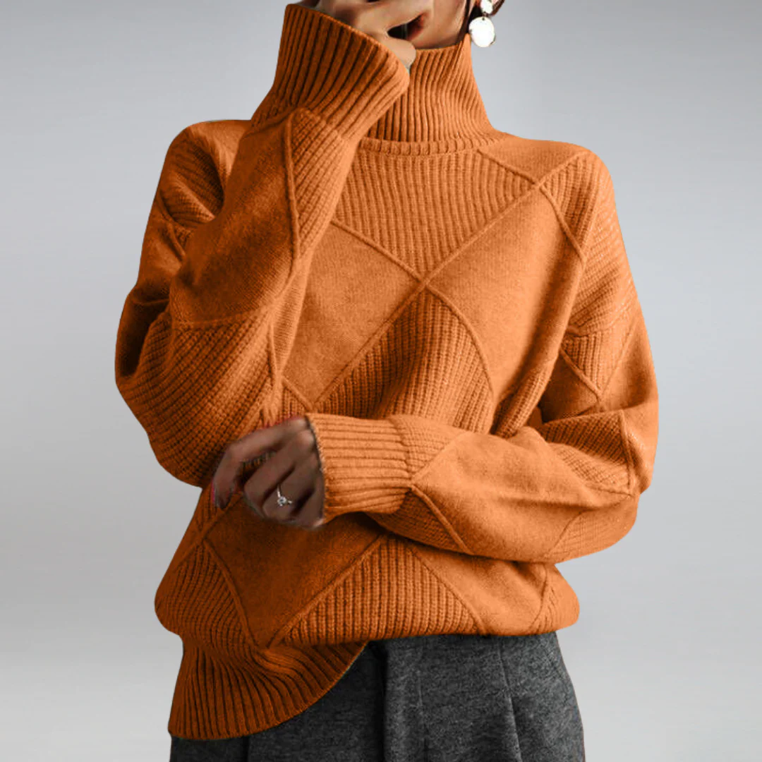Haley Pull Femme – Pull Doux à Col Roulé Chaud & Élégant pour l’Automne et l’Hiver - Image 11