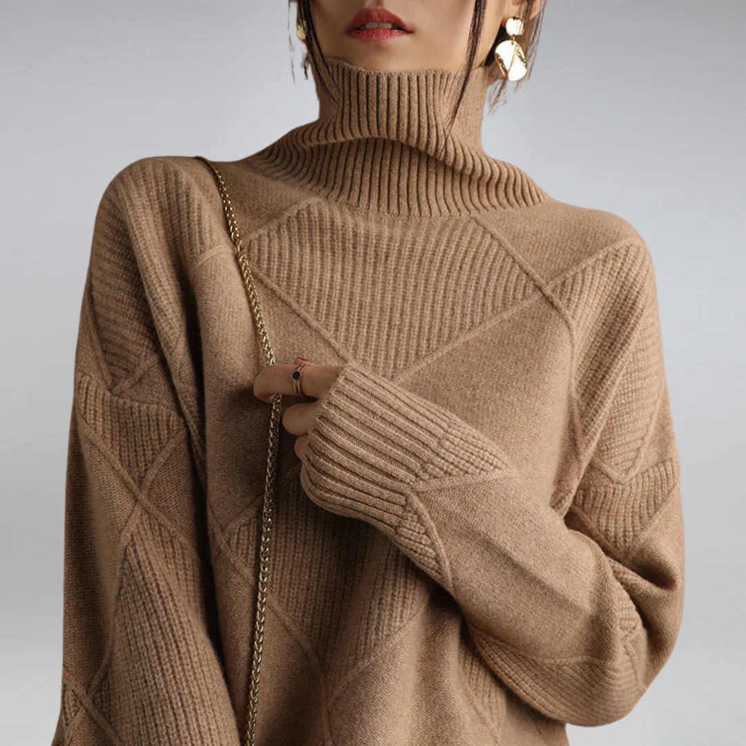 Haley Pull Femme – Pull Doux à Col Roulé Chaud & Élégant pour l’Automne et l’Hiver - Image 3