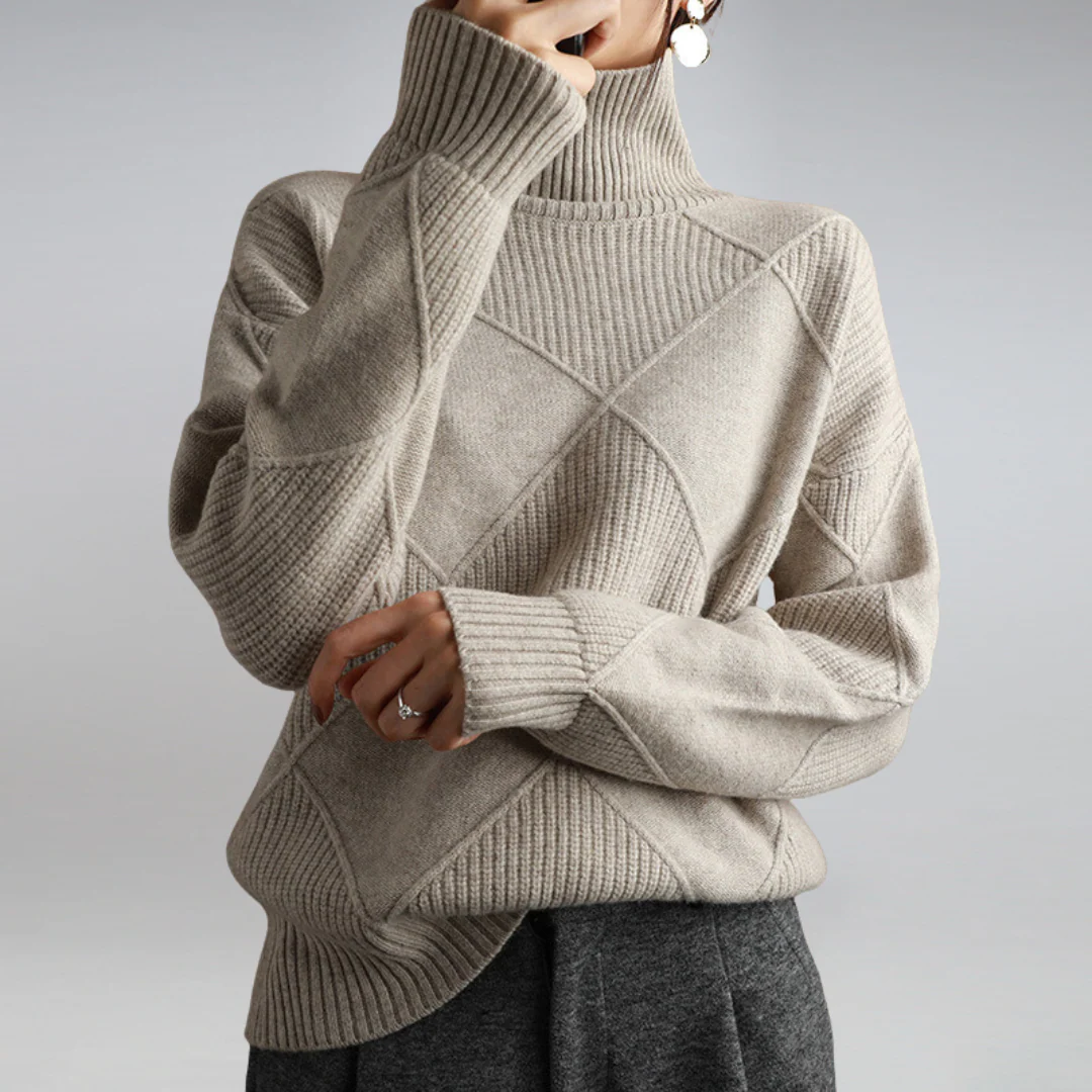 Haley Pull Femme – Pull Doux à Col Roulé Chaud & Élégant pour l’Automne et l’Hiver - Image 4