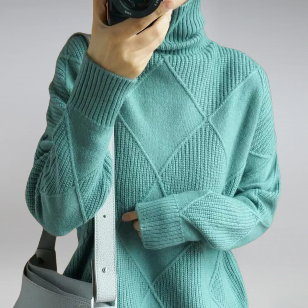 Haley Pull Femme – Pull Doux à Col Roulé Chaud & Élégant pour l’Automne et l’Hiver - Image 7