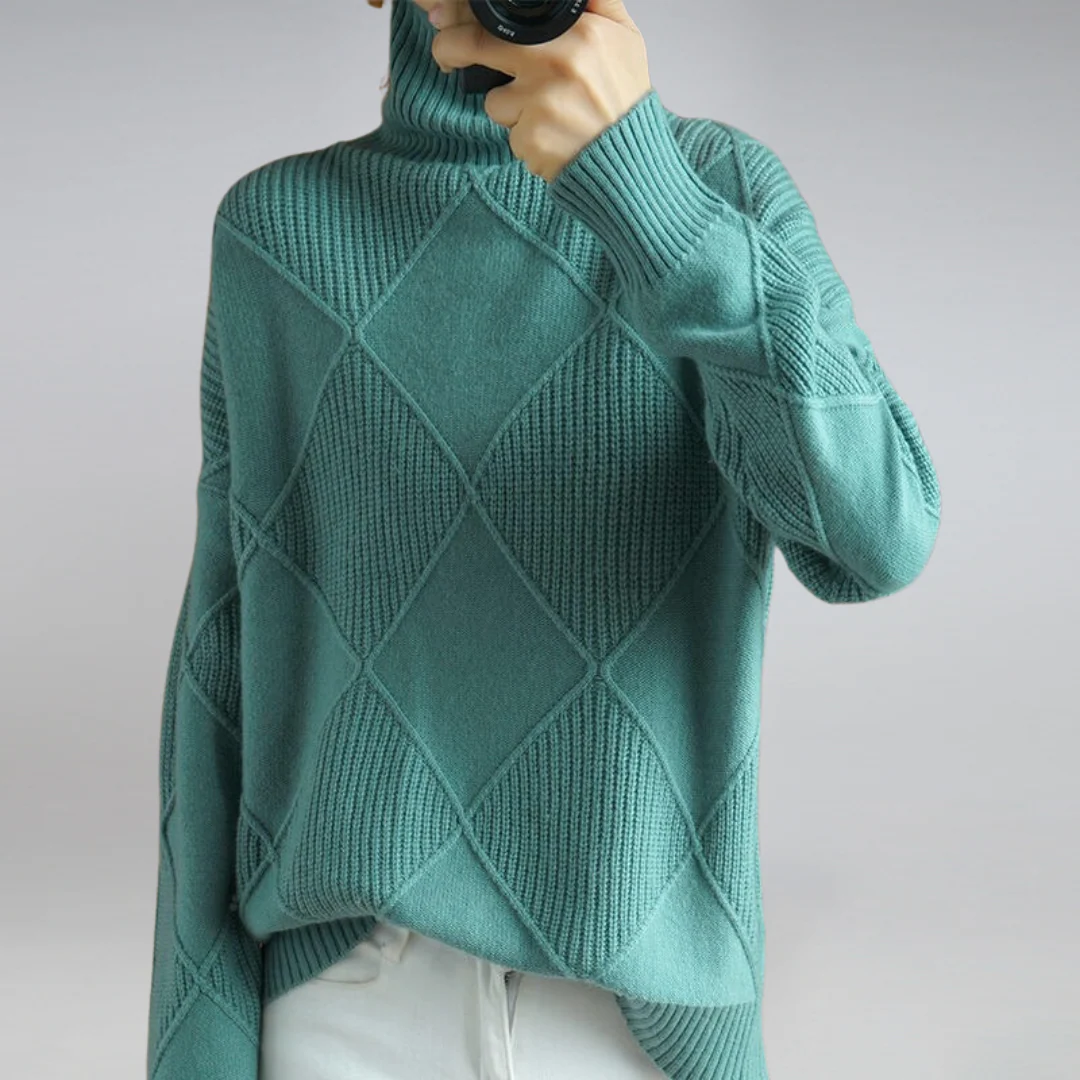 Haley Pull Femme – Pull Doux à Col Roulé Chaud & Élégant pour l’Automne et l’Hiver - Image 8