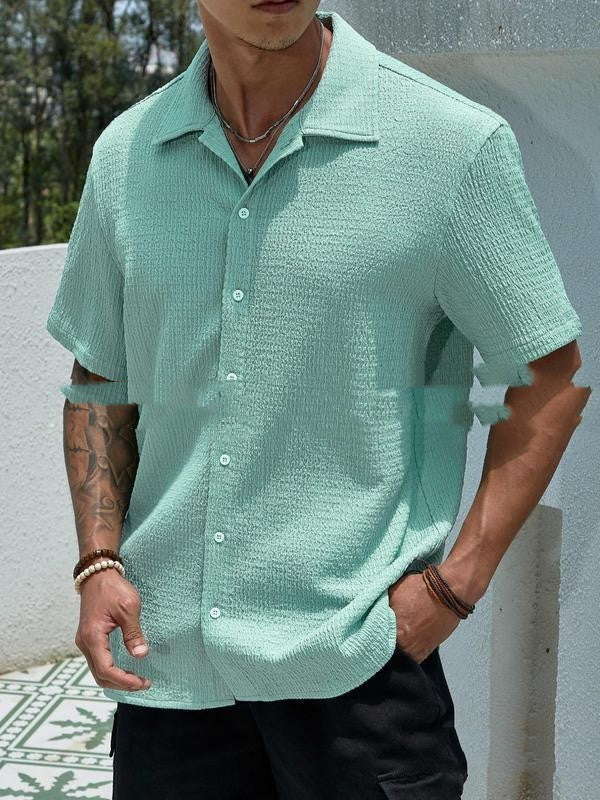 Jay Chemise Décontractée Homme – Chemise Courte Moderne pour Été, Vacances & Quotidien - Image 8