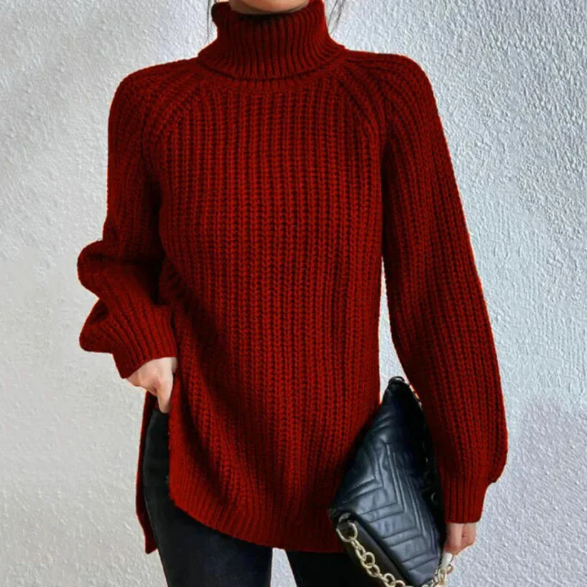 Karah Pull Col Roulé pour Femme – Pull en Maille avec Coupe Confortable & Col Haut Élégant - Image 5