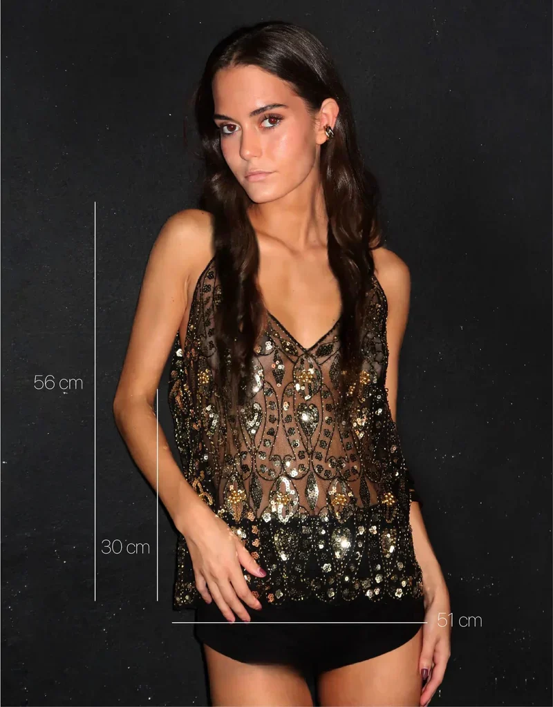 Kate Haut Femme – Top Élégant Orné de Détails Luxueux et Coupe Confortable - Image 10