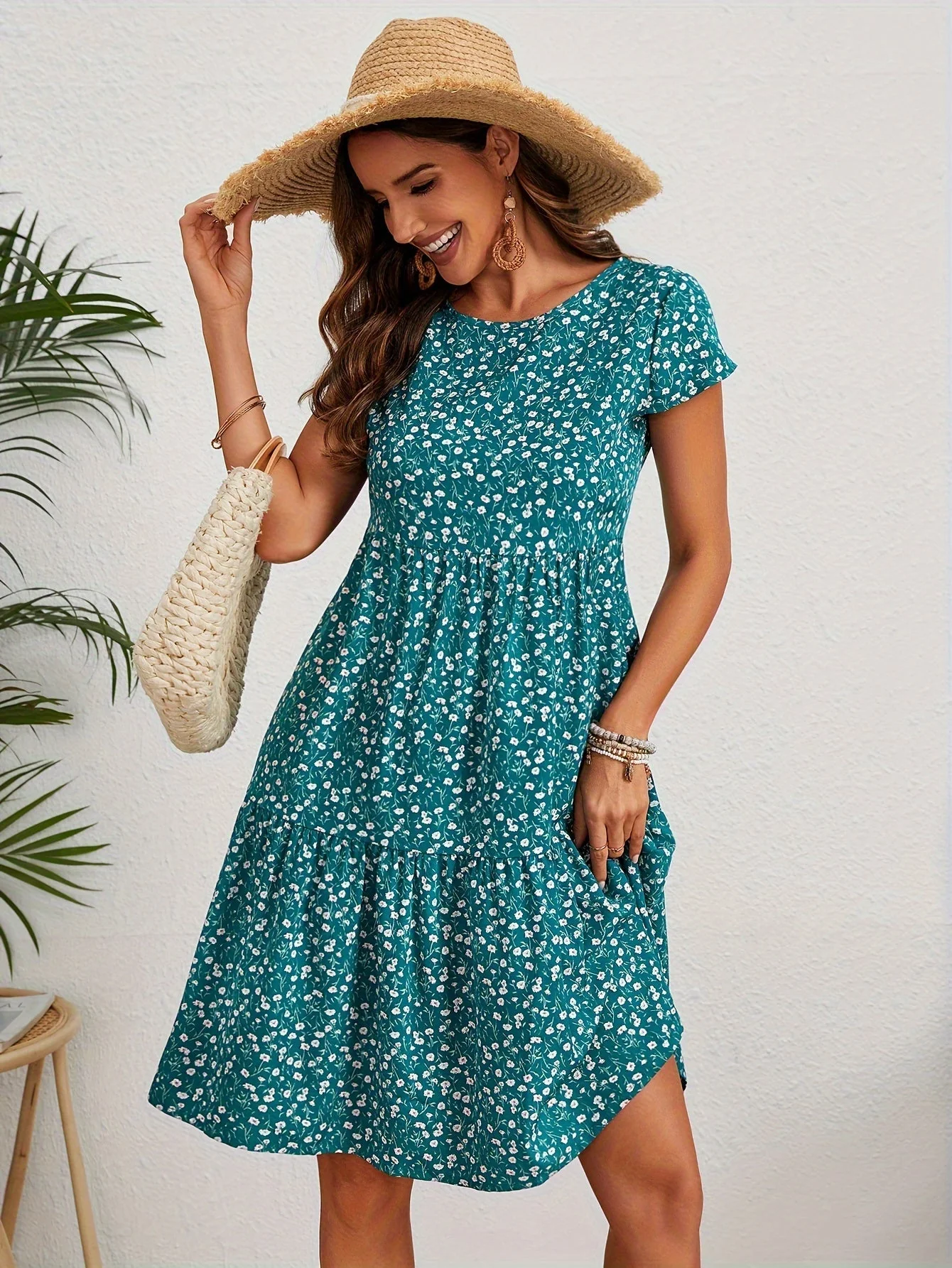Katie Robe d'Été Femme – Robe Fleurie Légère en Polyester avec Coupe Confortable - Image 8