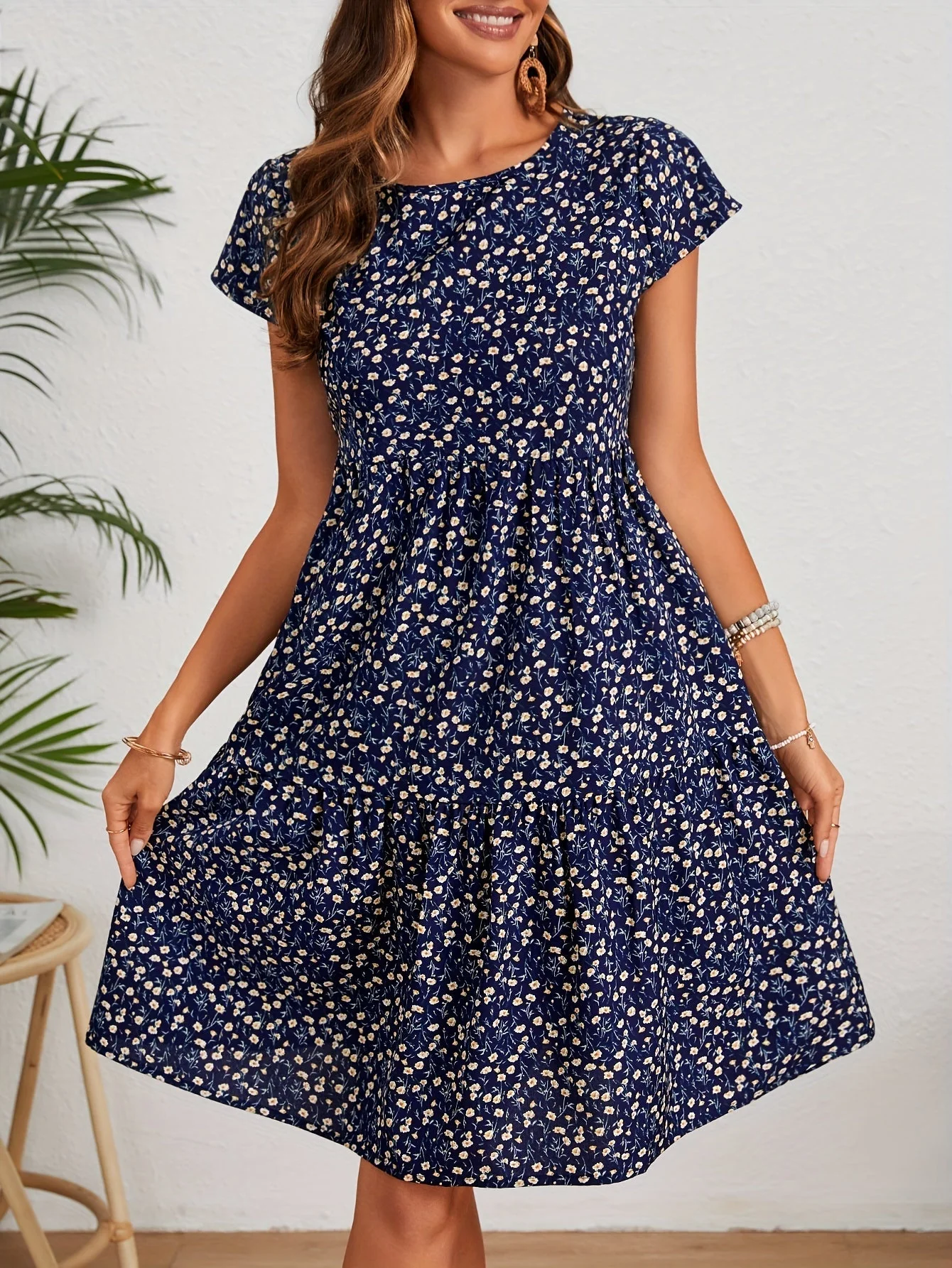 Katie Robe d'Été Femme – Robe Fleurie Légère en Polyester avec Coupe Confortable - Image 9