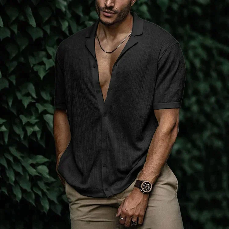 Leandro Chemise Homme Été – Chemise en Lin Respirante à Coupe Flatteuse pour Look Décontracté - Image 13