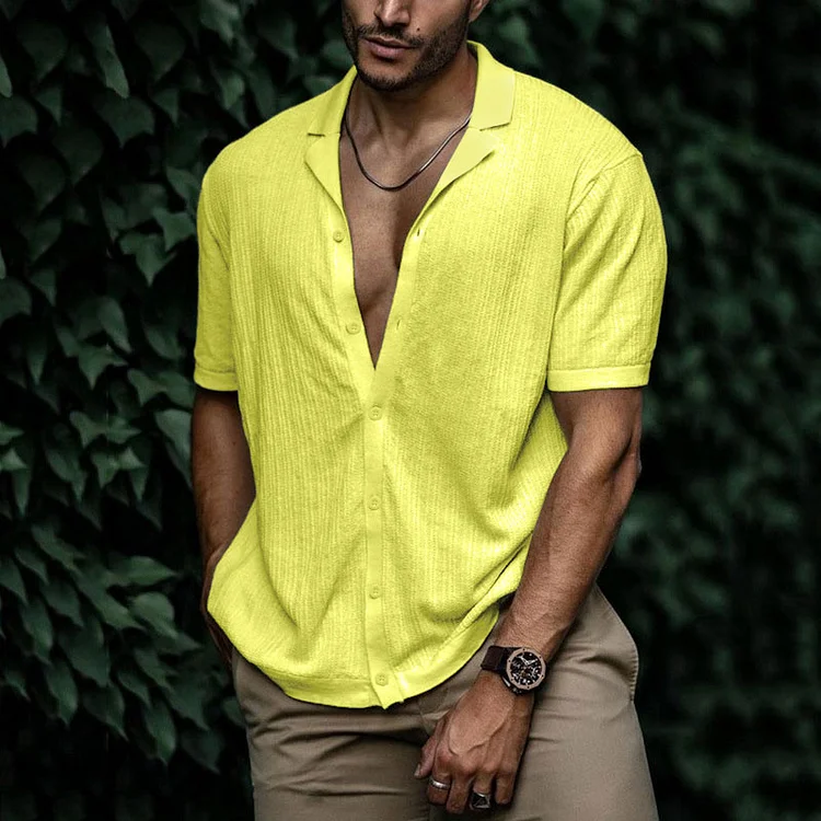 Leandro Chemise Homme Été – Chemise en Lin Respirante à Coupe Flatteuse pour Look Décontracté - Image 16