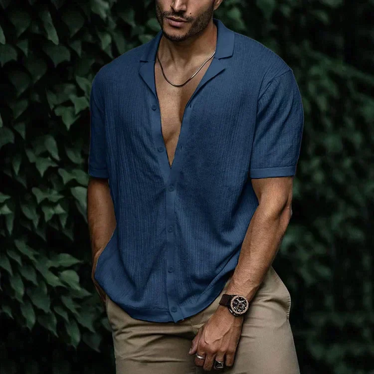 Leandro Chemise Homme Été – Chemise en Lin Respirante à Coupe Flatteuse pour Look Décontracté - Image 18