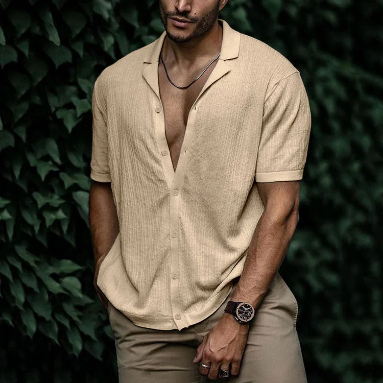 Leandro Chemise Homme Été – Chemise en Lin Respirante à Coupe Flatteuse pour Look Décontracté - Image 3