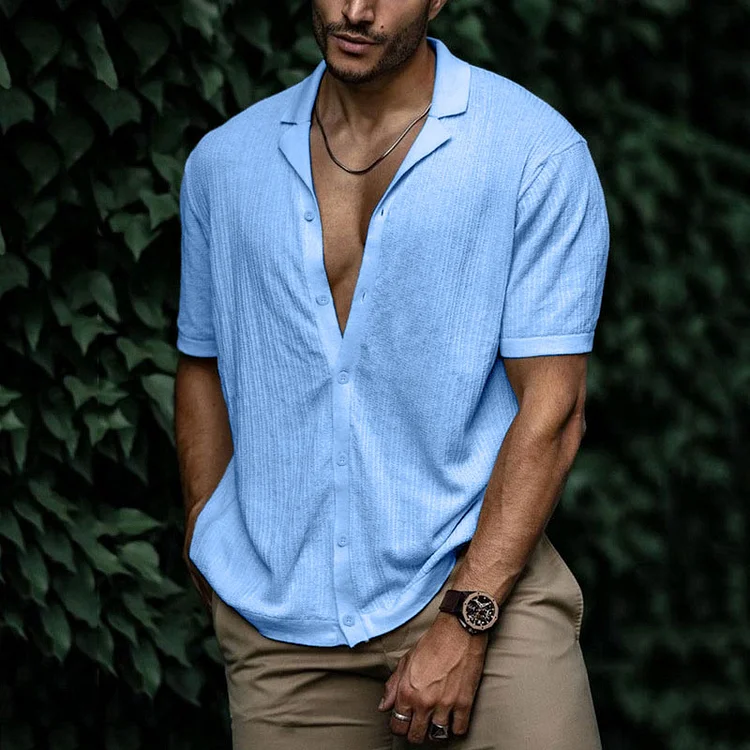 Leandro Chemise Homme Été – Chemise en Lin Respirante à Coupe Flatteuse pour Look Décontracté - Image 8