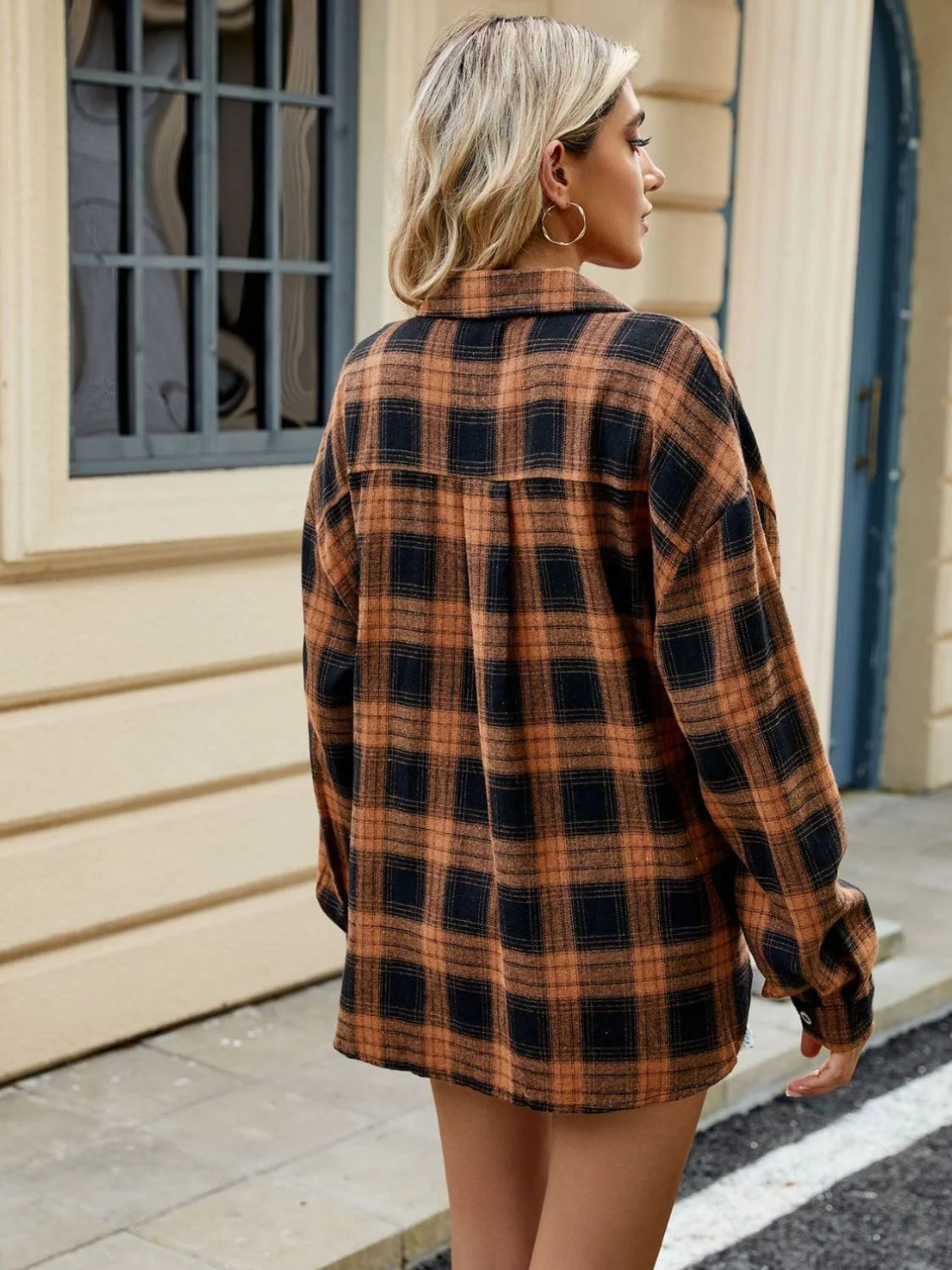 Ley Chemise Femme – Chemise à Carreaux Élégante à Manches Longues Style Décontracté Chic - Image 9