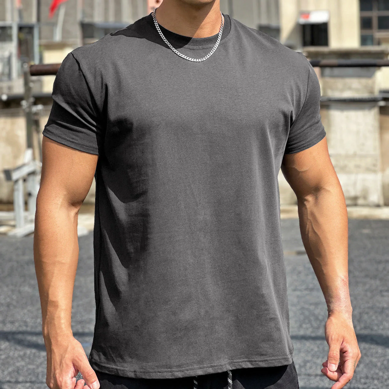 Liam T-Shirt de Sport Les hommes– T-Shirt Ample en Coton à Manches Courtes avec Design Respirant - Image 6