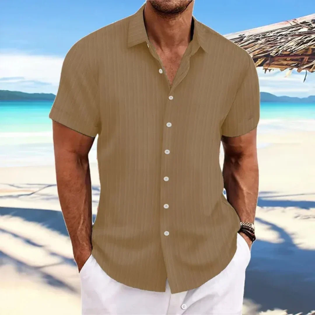 Luke Chemise Homme – Chemise Classique à Manches Courtes & Coupe Moderne pour Look Estival Décontracté - Image 10