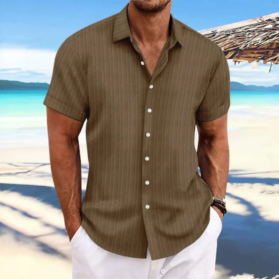 Luke Chemise Homme – Chemise Classique à Manches Courtes & Coupe Moderne pour Look Estival Décontracté - Image 11