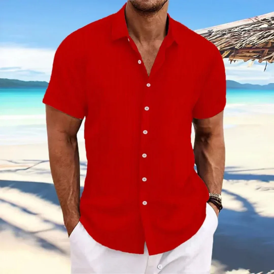 Luke Chemise Homme – Chemise Classique à Manches Courtes & Coupe Moderne pour Look Estival Décontracté - Image 6