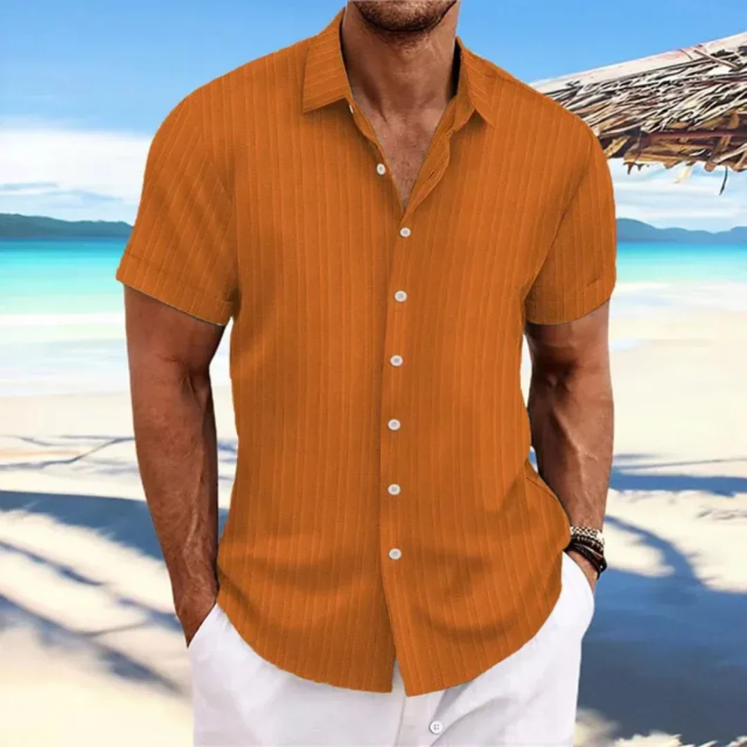 Luke Chemise Homme – Chemise Classique à Manches Courtes & Coupe Moderne pour Look Estival Décontracté - Image 7