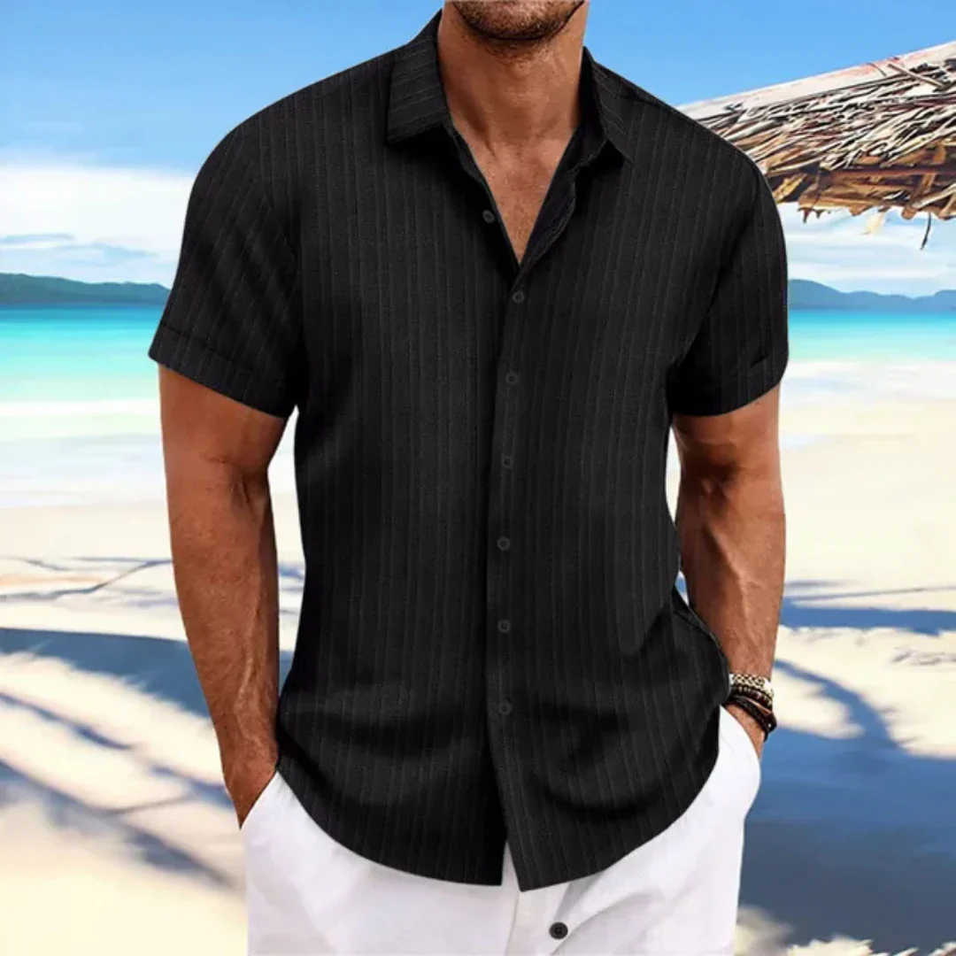 Luke Chemise Homme – Chemise Classique à Manches Courtes & Coupe Moderne pour Look Estival Décontracté - Image 8
