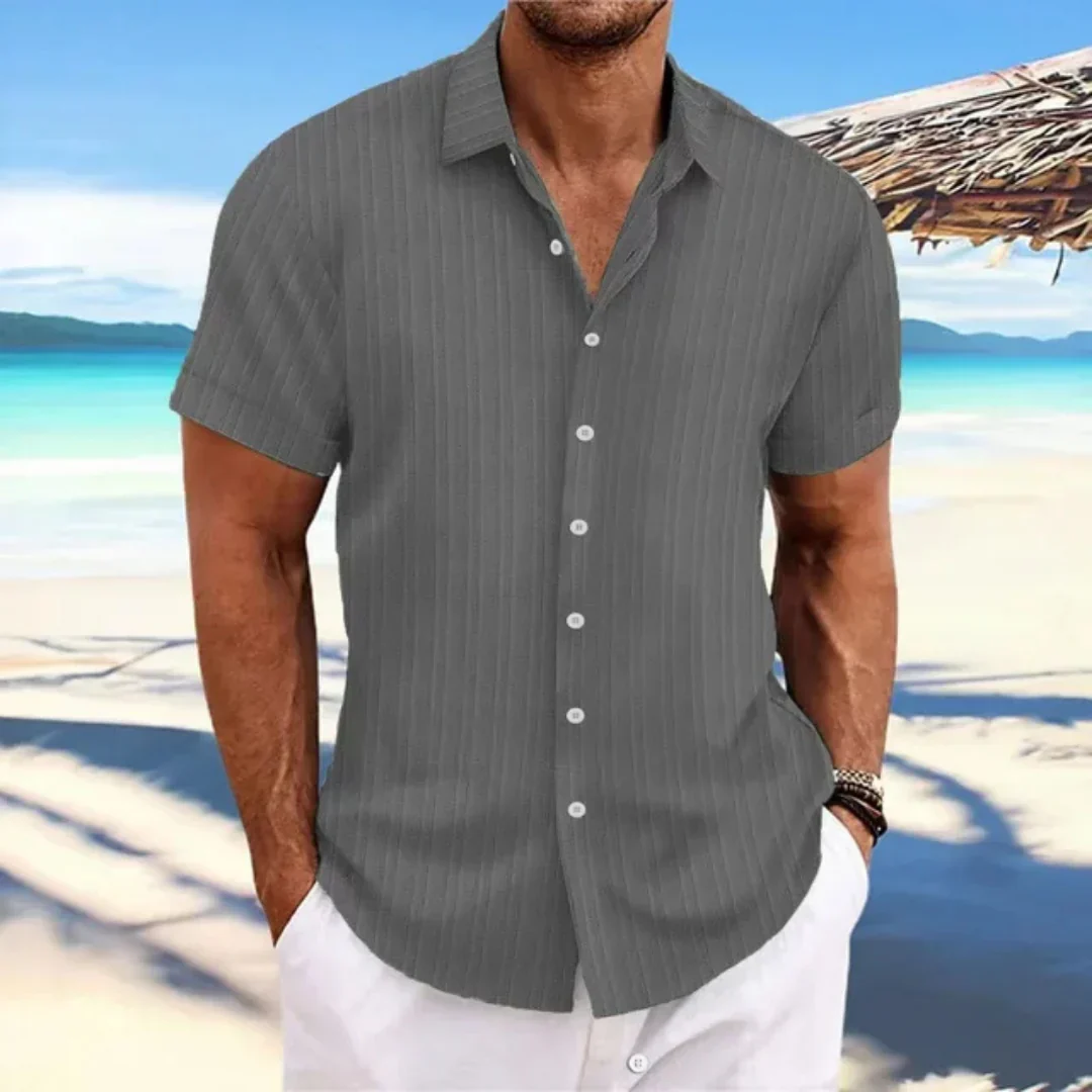 Luke Chemise Homme – Chemise Classique à Manches Courtes & Coupe Moderne pour Look Estival Décontracté - Image 9