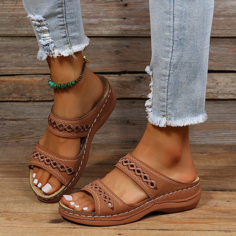 Malira Sandales Femme – Chaussures d’Été Confortables avec Semelle de Soutien & Design Moderne - Image 3
