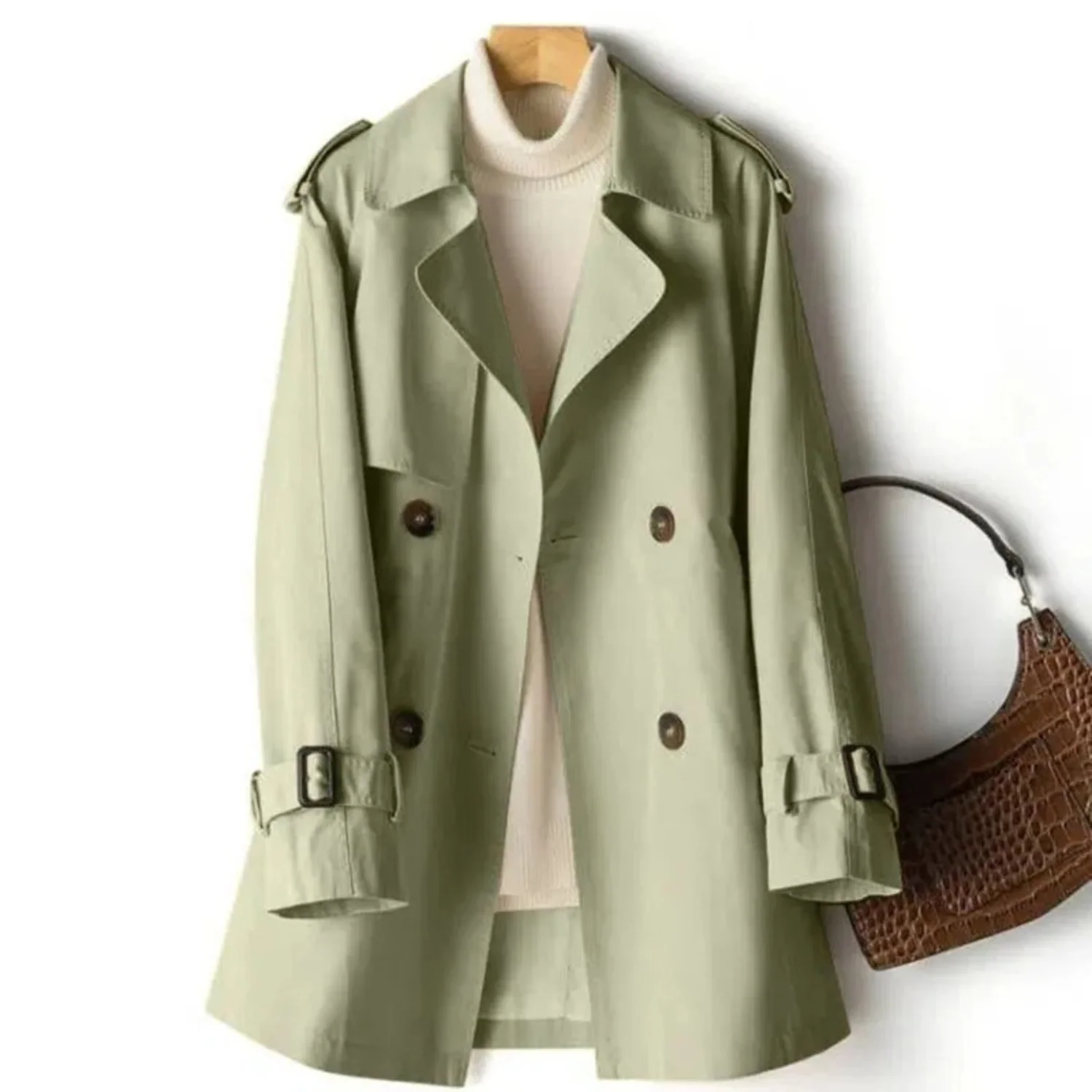 Manel Manteau Femme – Trench-Coat Décontracté Élégant au Style Moderne & Confortable - Image 3